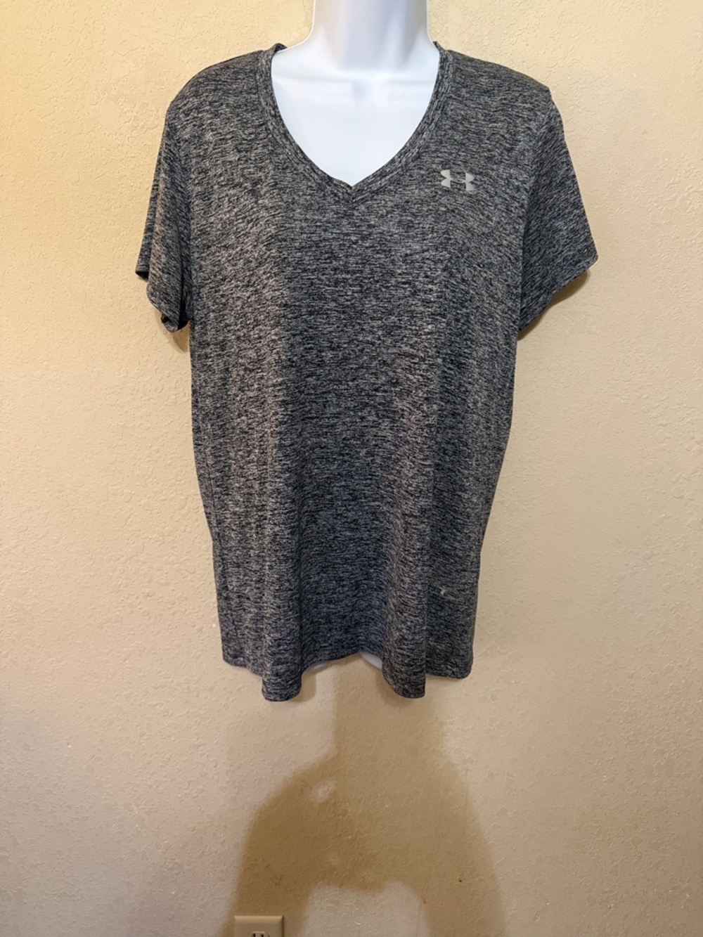 Under Armour Dark Heather Gray V-Neck Performance Tee